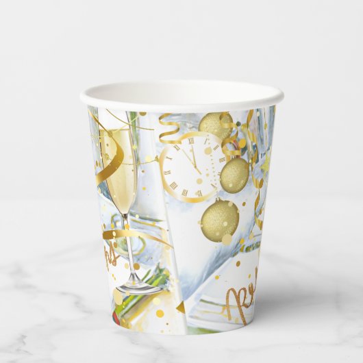 Sammlung von Neujahrsentschließungen Pappbecher (Rückseite)