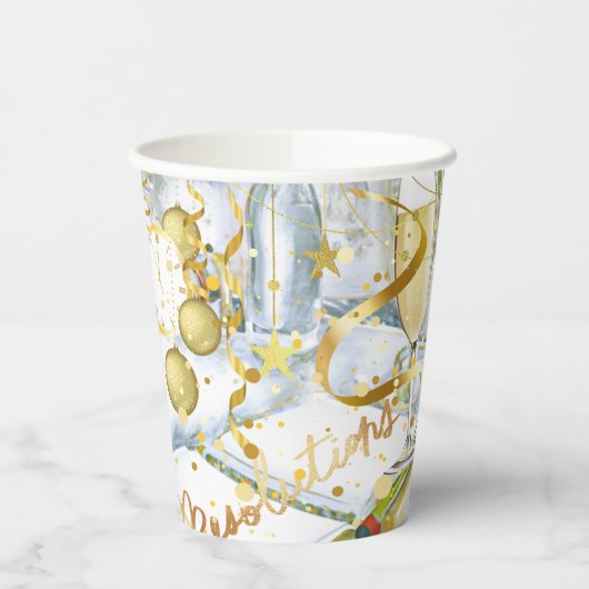 Sammlung von Neujahrsentschließungen Pappbecher (Links)