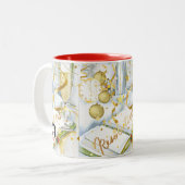 Sammlung von Neujahrsentschließungen Zweifarbige Tasse (Vorderseite Links)