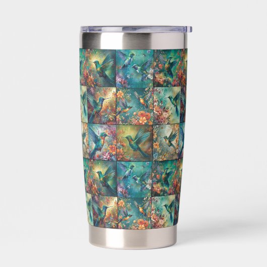 Sammlung von neun Kolibri nach Muster Thermobecher (Links)