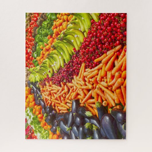 Sammlung von Obst und Gemüse Puzzle (Vertikal)