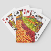 Sammlung von Obst und Gemüse Spielkarten (Rückseite)