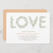 Sammlung von Olivenzweigen LIEBE Einladung (Vorne/Hinten)