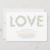 Sammlung von Olivenzweigen LIEBE Einladung (Vorderseite)