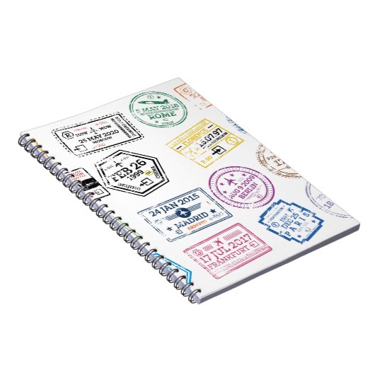 Sammlung von Passport-Briefmarke Abgeschieden auf  Notizblock (Rechte Seite)