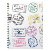 Sammlung von Passport-Briefmarke Abgeschieden auf  Notizblock (Vorderseite)