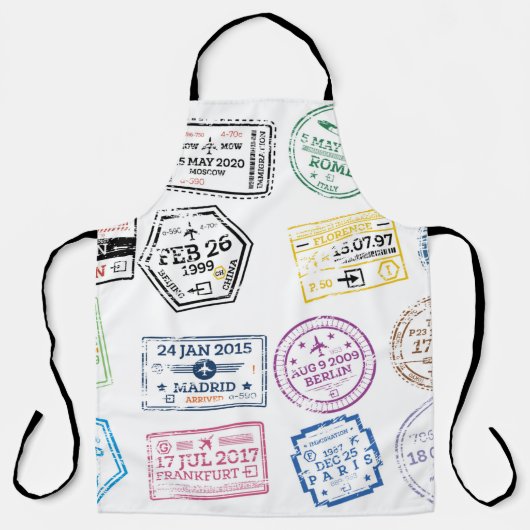 Sammlung von Passport-Briefmarke Abgeschieden auf Schürze (Vorderseite)