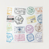 Sammlung von Passport-Briefmarke Abgeschieden auf  Wandteppich (Vorderseite)