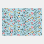 Sammlung von Pastell-Blätter 1 Geschenkpapier Set (Vorderseite)