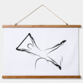 Sammlung von Pilates-Übungen Wandteppich Mit Holzrahmen (Vorderseite)