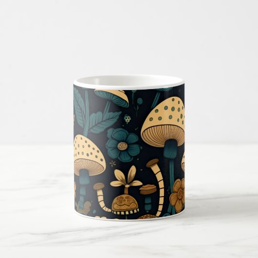 Sammlung von Pilzbilustration Kaffeetasse (Mittel)