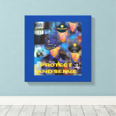 Sammlung von Polizeigutachten Leinwanddruck (Insitu (Holzboden))