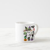 Sammlung von scharfen Halloween-Owls Espressotasse (Vorderseite Rechts)