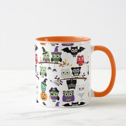 Sammlung von scharfen Halloween-Owls Tasse (Rechts)