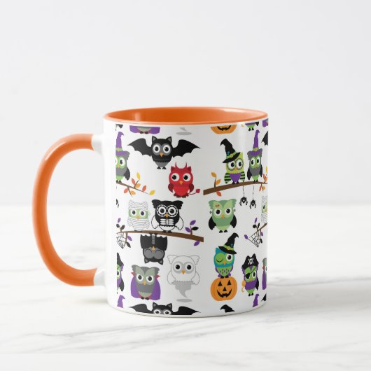 Sammlung von scharfen Halloween-Owls Tasse (Links)