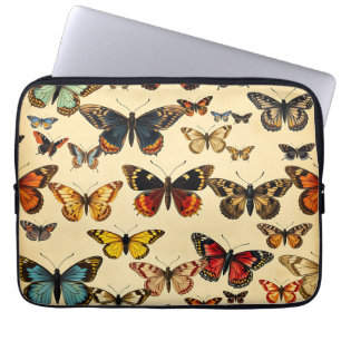 Sammlung von Schmetterlingen im Vintage-Stil Laptopschutzhülle