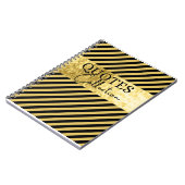 Sammlung von schwarzen und goldenen Anführungszeic Notizblock (Linke Seite)