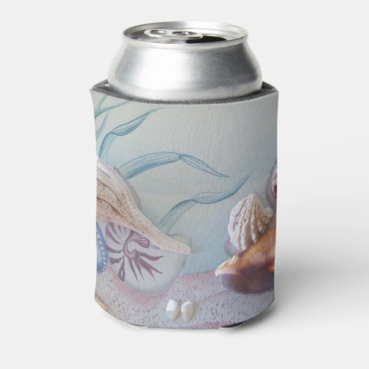 Sammlung von Seashells Can Cooler Dosenkühler (Kanne Rückseite)
