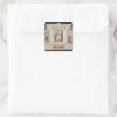 Sammlung von sechs Miniaturen Quadratischer Aufkleber (Tasche)