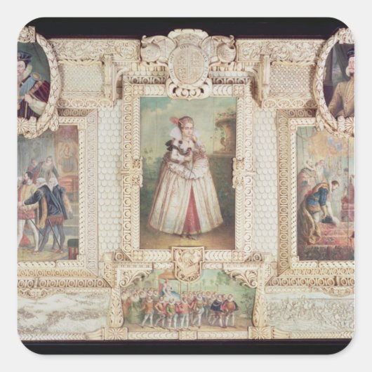 Sammlung von sechs Miniaturen Quadratischer Aufkleber (Vorderseite)
