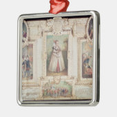 Sammlung von sechs Miniaturen Silbernes Ornament (Links)