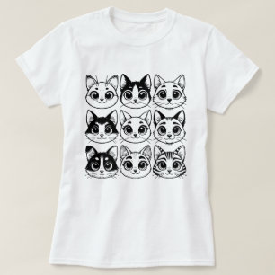 Sammlung von Silhouetten T-Shirt
