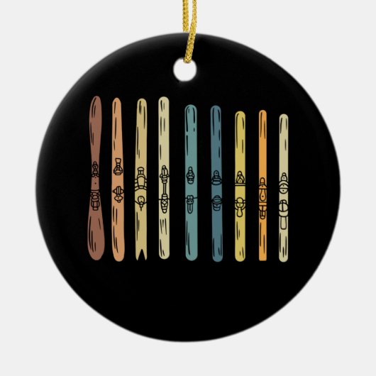 Sammlung von Skischulen Keramik Ornament (Vorne)