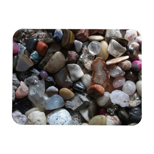 Sammlung von Steinen und Mineralien Magnet (Horizontal)