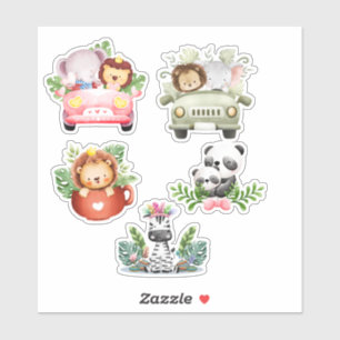 Sammlung von süße Tier-Aufklebern - Adorable Desig Aufkleber
