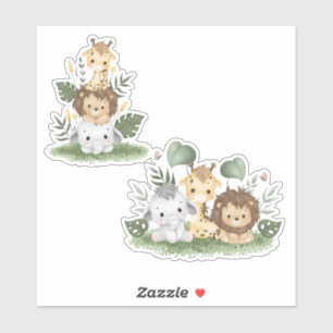Sammlung von süße Tier-Aufklebern - Adorable Desig Aufkleber