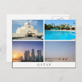 Sammlung von vier Landschaften in Katar Postkarte (Vorne/Hinten)