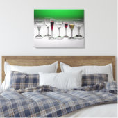 Sammlung von Weingläsern mit Drehungen Leinwanddruck (Insitu (Schlafzimmer))