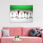 Sammlung von Weingläsern mit Drehungen Leinwanddruck (Insitu (Wohnzimmer))
