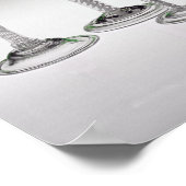 Sammlung von Weingläsern mit Drehungen Poster (Ecke)