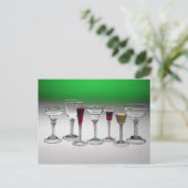 Sammlung von Weingläsern mit Drehungen Postkarte (Stehend Vorderseite)