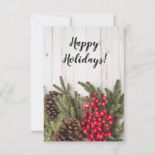 Sammlung Wreath und Holly Holiday Karte (Vorderseite)