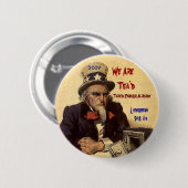 sammy, 2009, sind wir   Tea'd, besteuert Button (Vorne & Hinten)