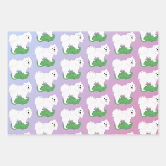 Sammy Gift Wrap auf Pastels-3 Sheet-Set Geschenkpapier Set (Vorderseite 3)