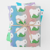 Sammy Gift Wrap auf Pastels-3 Sheet-Set Geschenkpapier Set (Beispiel)