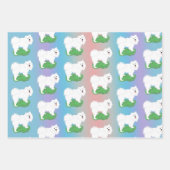 Sammy Gift Wrap auf Pastels-3 Sheet-Set Geschenkpapier Set (Vorderseite)