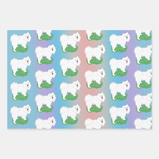 Sammy Gift Wrap auf Pastels-3 Sheet-Set Geschenkpapier Set (Vorderseite)