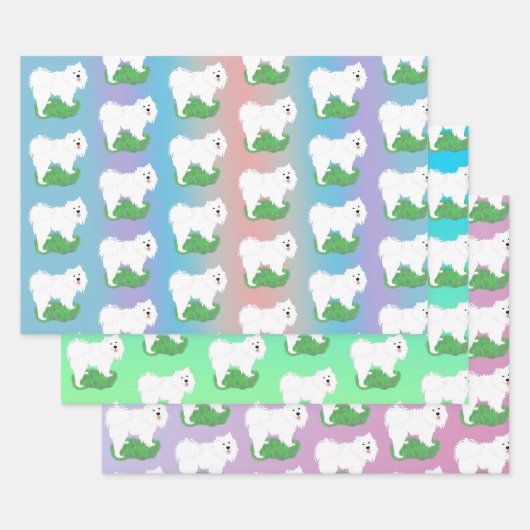 Sammy Gift Wrap auf Pastels-3 Sheet-Set Geschenkpapier Set (Set)