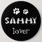 Sammy schrieb in Samoyed Dog Letters Button (Vorderseite)