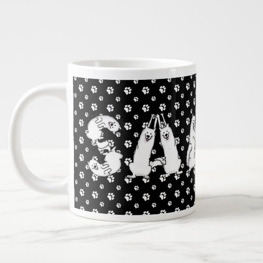 Sammy schrieb in Samoyed Dog Letters Jumbo-Tasse (Links)