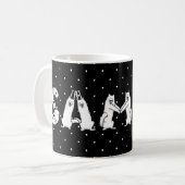 Sammy schrieb in Samoyed Dog Letters Kaffeetasse (Vorderseite Links)