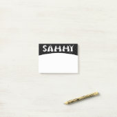 Sammy schrieb in Samoyed Dog Letters Post-it Klebezettel (Auf Schreibtisch)