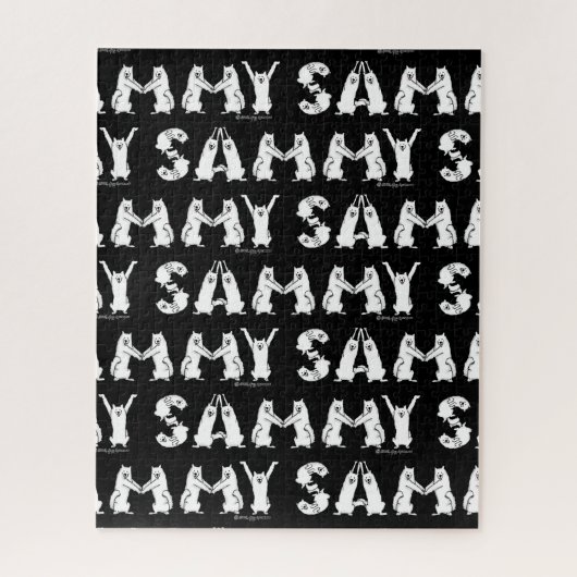 Sammy schrieb in Samoyed Dog Letters Puzzle (Vertikal)