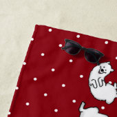 Sammy schrieb in Samoyed Dog Letters Strandtuch (Beispiel)