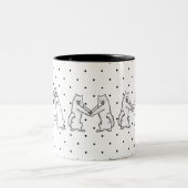 Sammy schrieb in Samoyed Dog Letters Zweifarbige Tasse (Mittel)