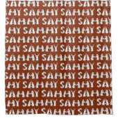 Sammy schrieb in Samoyed Letters Duschvorhang (Vorderseite)